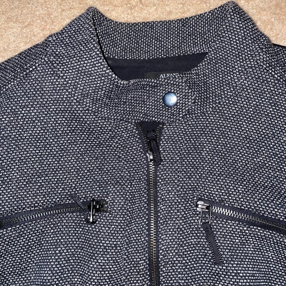 Gorgeous Alfani "Heather Birdseye" Zip High Collar Jacket